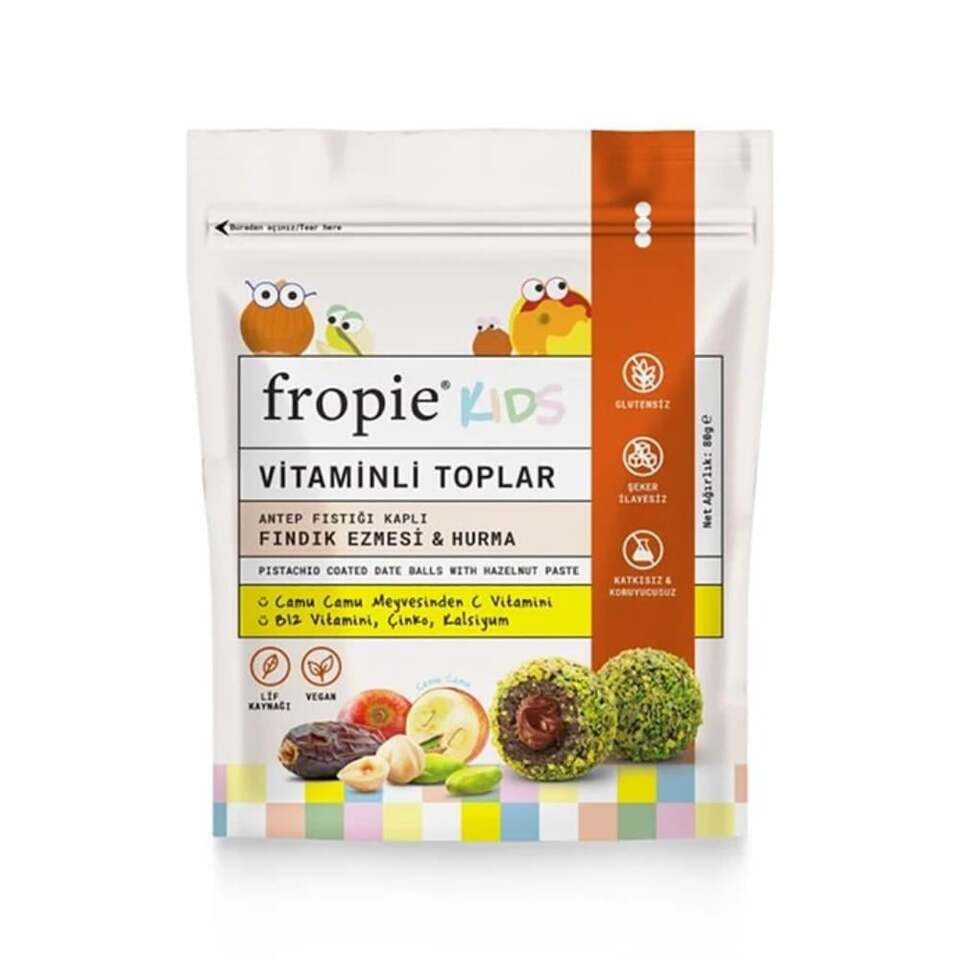 FROPİE KİDS VİTAMİN TOPLARI 80 GR-FINDIK EZMEL